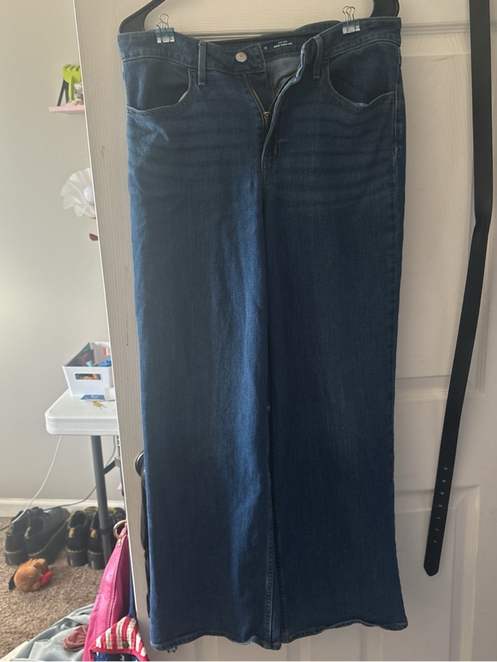 Old Navy Dark Blue High-Rise Wow Wide Leg Jeans